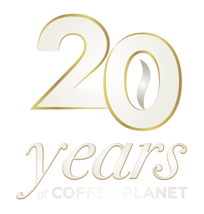 Coffee Planet 20 years logo